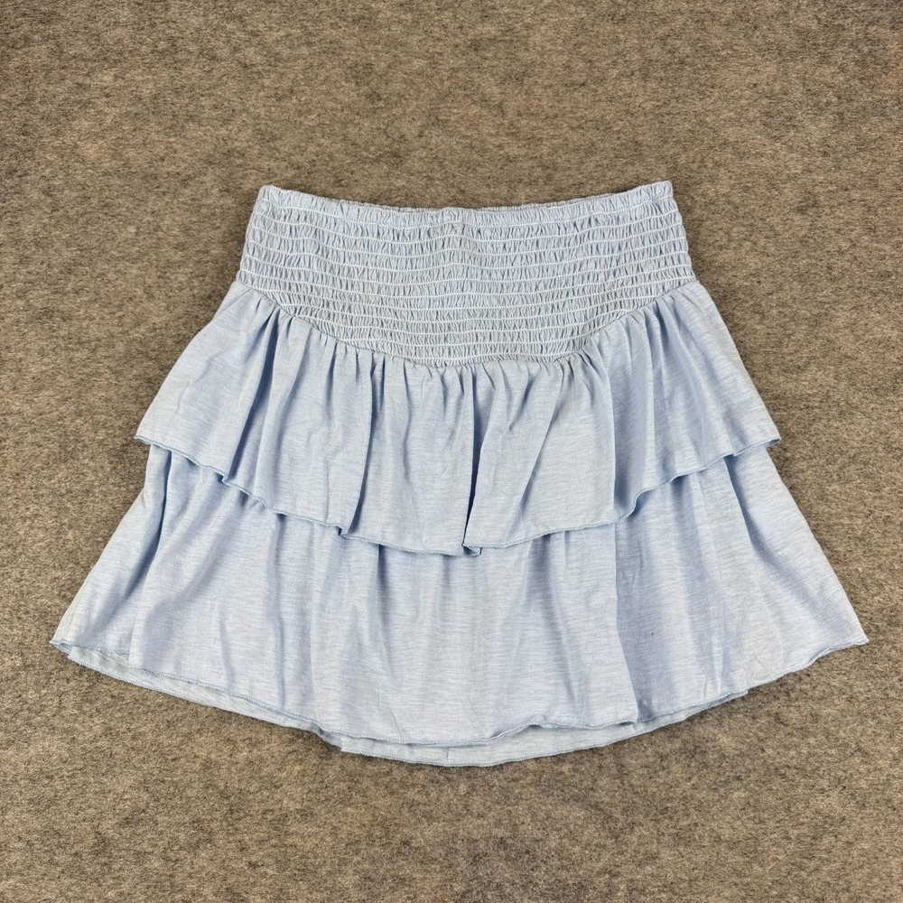 Simply Southern Shirred Skirt Smocked Tiered Spray Blue Womens Large L